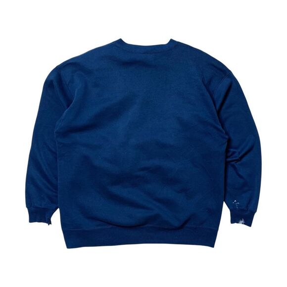 Vtg 90s Russell Athletic Crewneck Sweatshirt 50/50 USA XL Thrashed V Stitch Worn - Picture 2 of 8